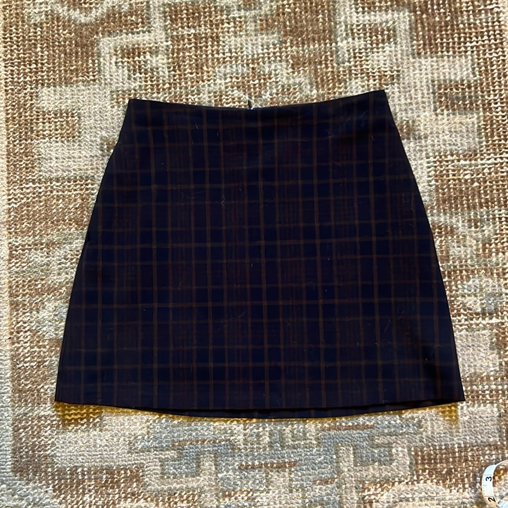 Wilfred from artista plaid pencil skirt navy